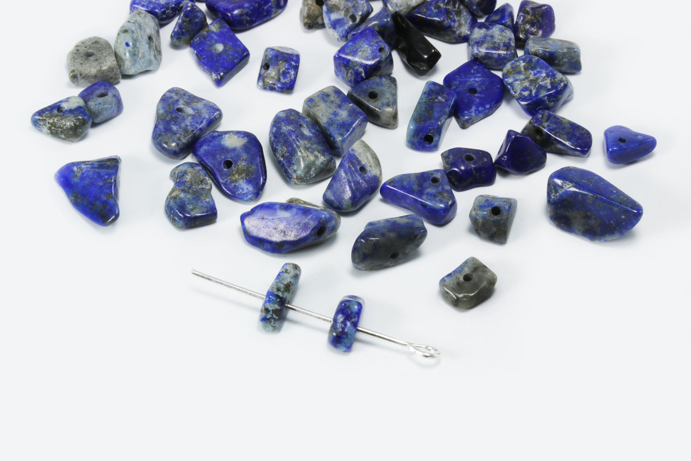 Edelstein Perlen, Lapis Lazuli, 5-8 mm, 50 Stück