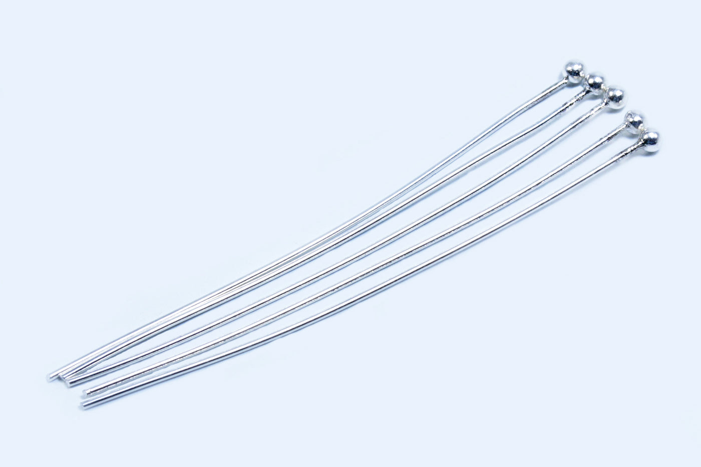 Kugelstifte aus 925 SILBER, Länge 20/30/50 mm, Stärke 0,6 mm