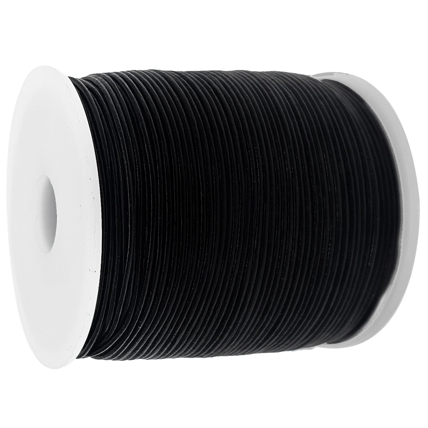 esnado Lederschnur 1 mm Schwarz - Rindsleder