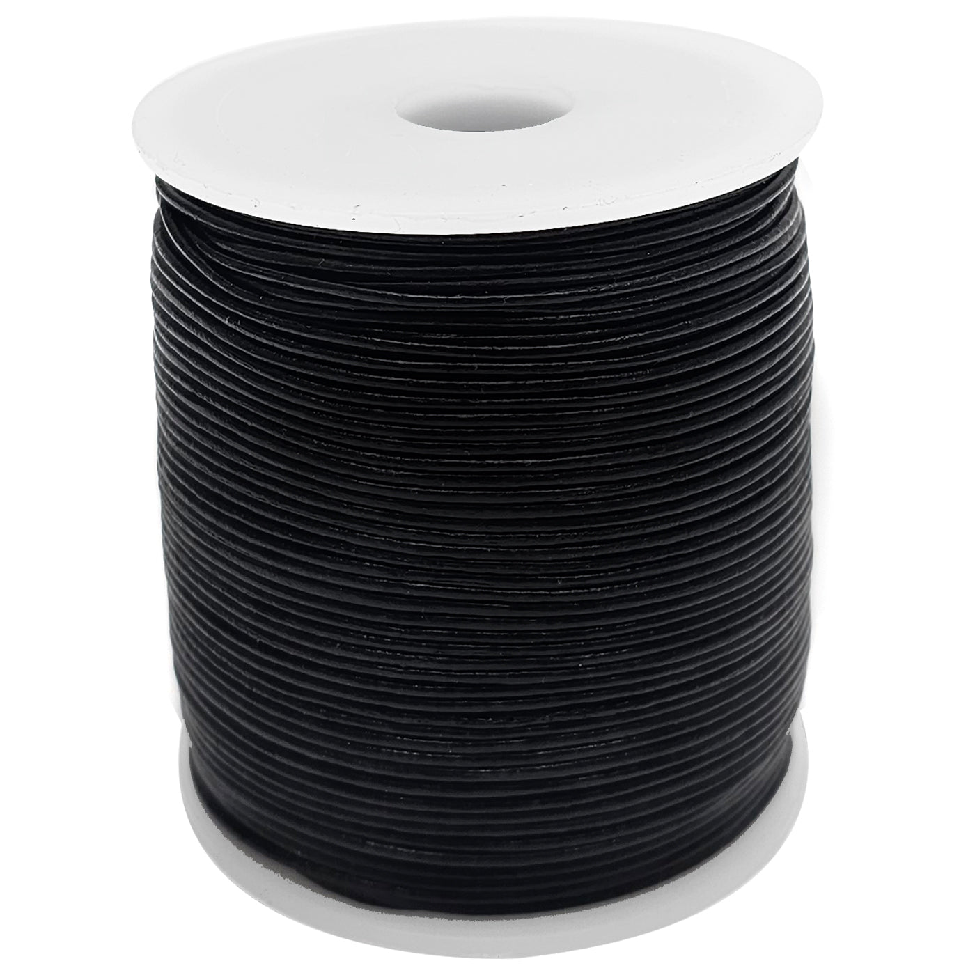 esnado Lederschnur 1 mm Schwarz - Rindsleder