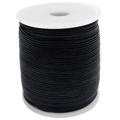 esnado Lederschnur 1 mm Schwarz - Rindsleder