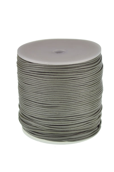 esnado Lederschnur 1 mm Grau - Rindsleder