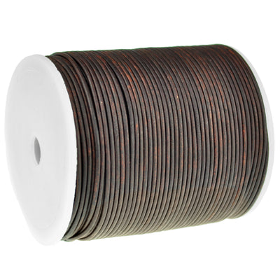 esnado Lederschnur 1 mm Antik Braun - Rindsleder