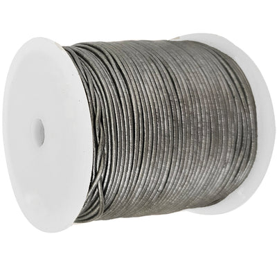 esnado Lederschnur 1 mm Silber - Rindsleder