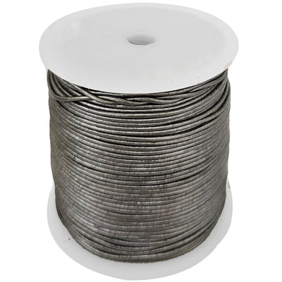 esnado Lederschnur 1 mm Silber - Rindsleder
