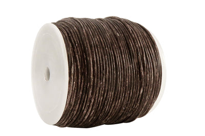 esnado Lederschnur 1 mm Mesh Kaffee - Rindsleder