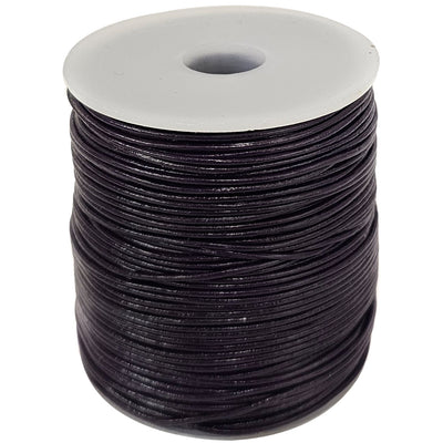 esnado Lederschnur 1 mm Aubergine - Rindsleder