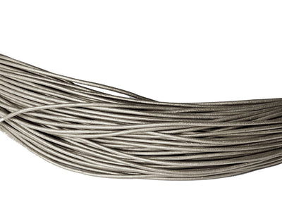 esnado Lederband 1,5 mm - Echt Leder - Silber