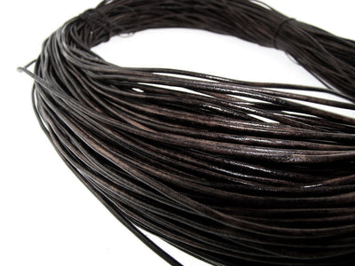 esnado Lederband 1,5 mm - Echt Leder - Antik Schwarz
