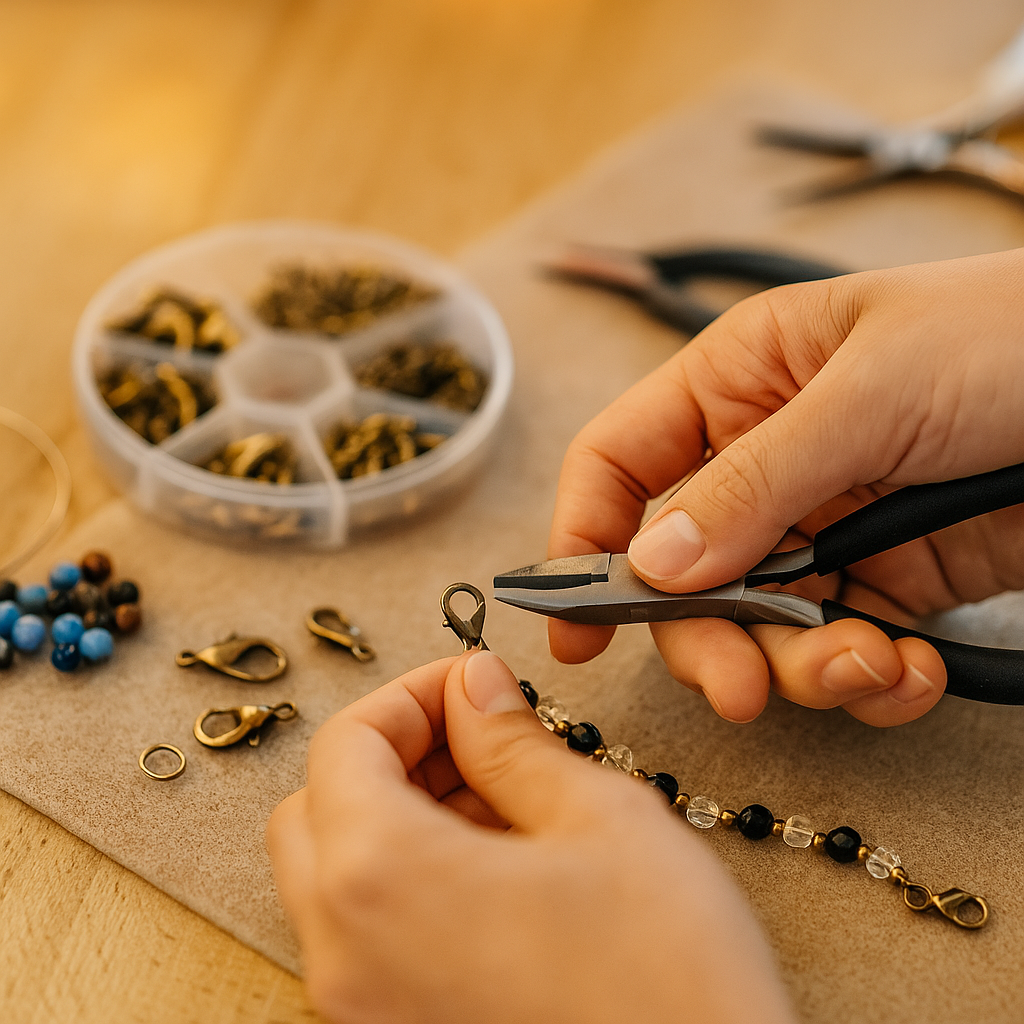 DIY Karabinerverschluss-Set (5 Größen) mit Biegeringen in Bronze