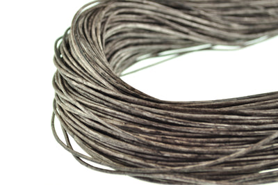 esnado Lederschnur 2mm in Mesh Kaffee – Echtes Rindsleder