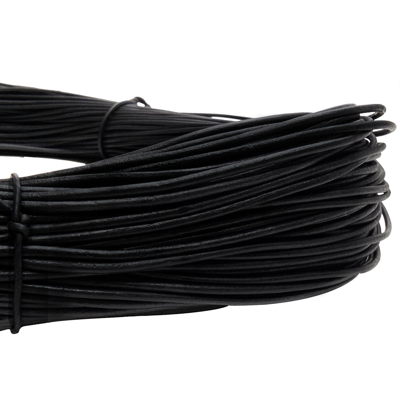 esnado Lederschnur 2mm in Matt Schwarz – Echtes Rindsleder