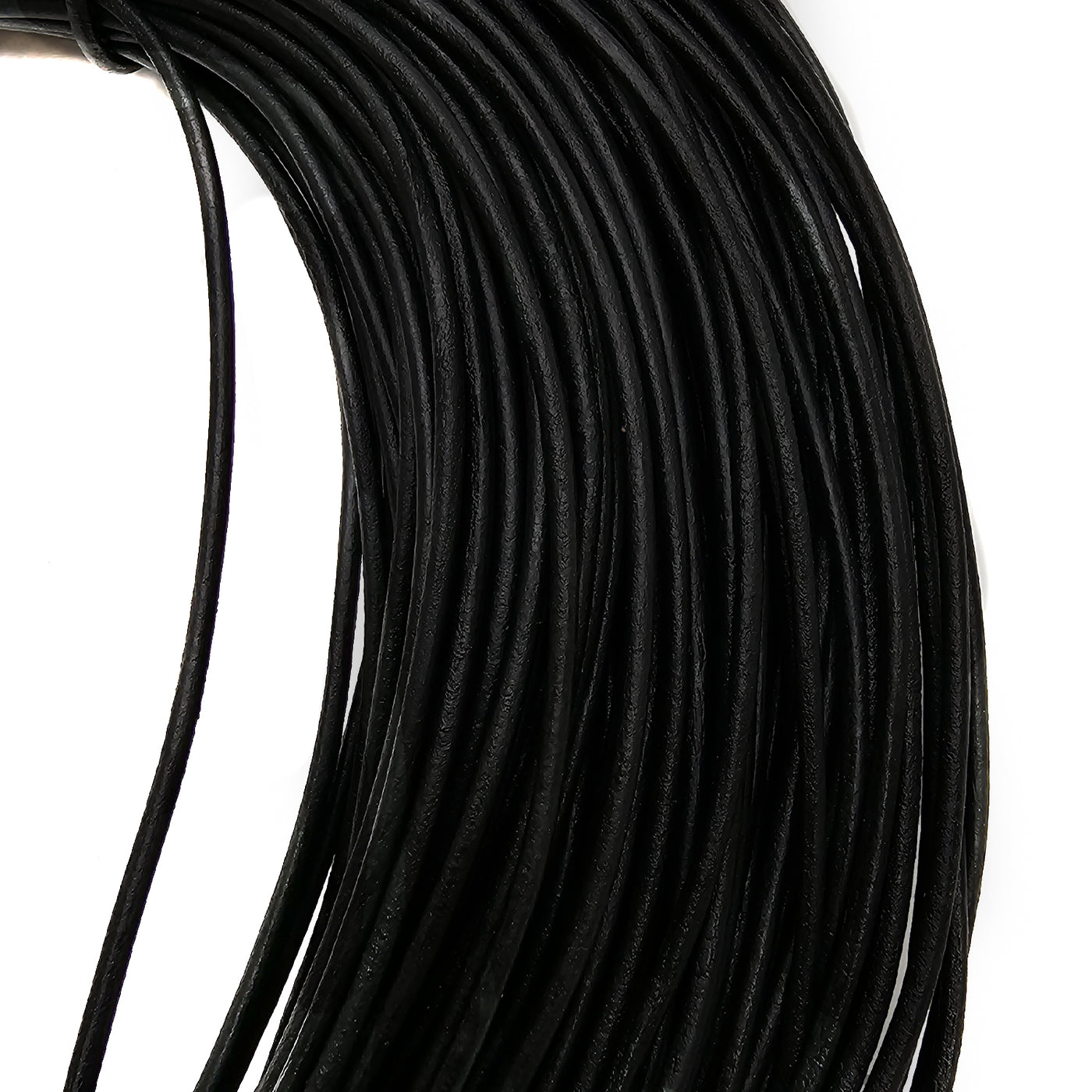 esnado Lederschnur 2mm in Matt Schwarz – Echtes Rindsleder