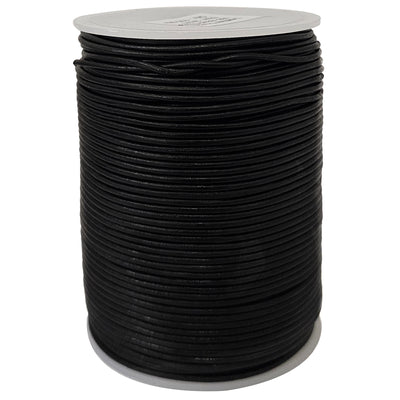 esnado Lederschnur 2mm in Matt Schwarz – Echtes Rindsleder