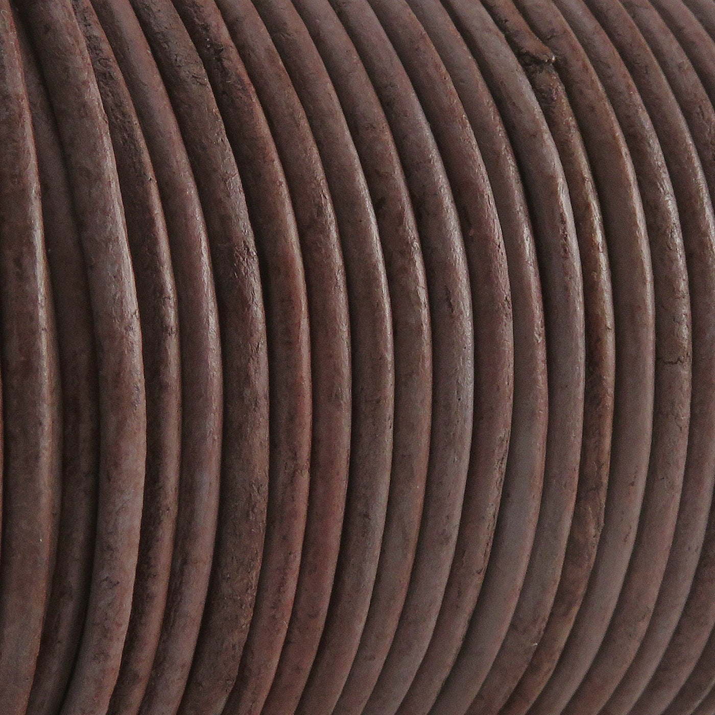 esnado Lederschnur Rund 2 mm - Bicolor Grau/Braun. Länge: 25 m auf Rolle