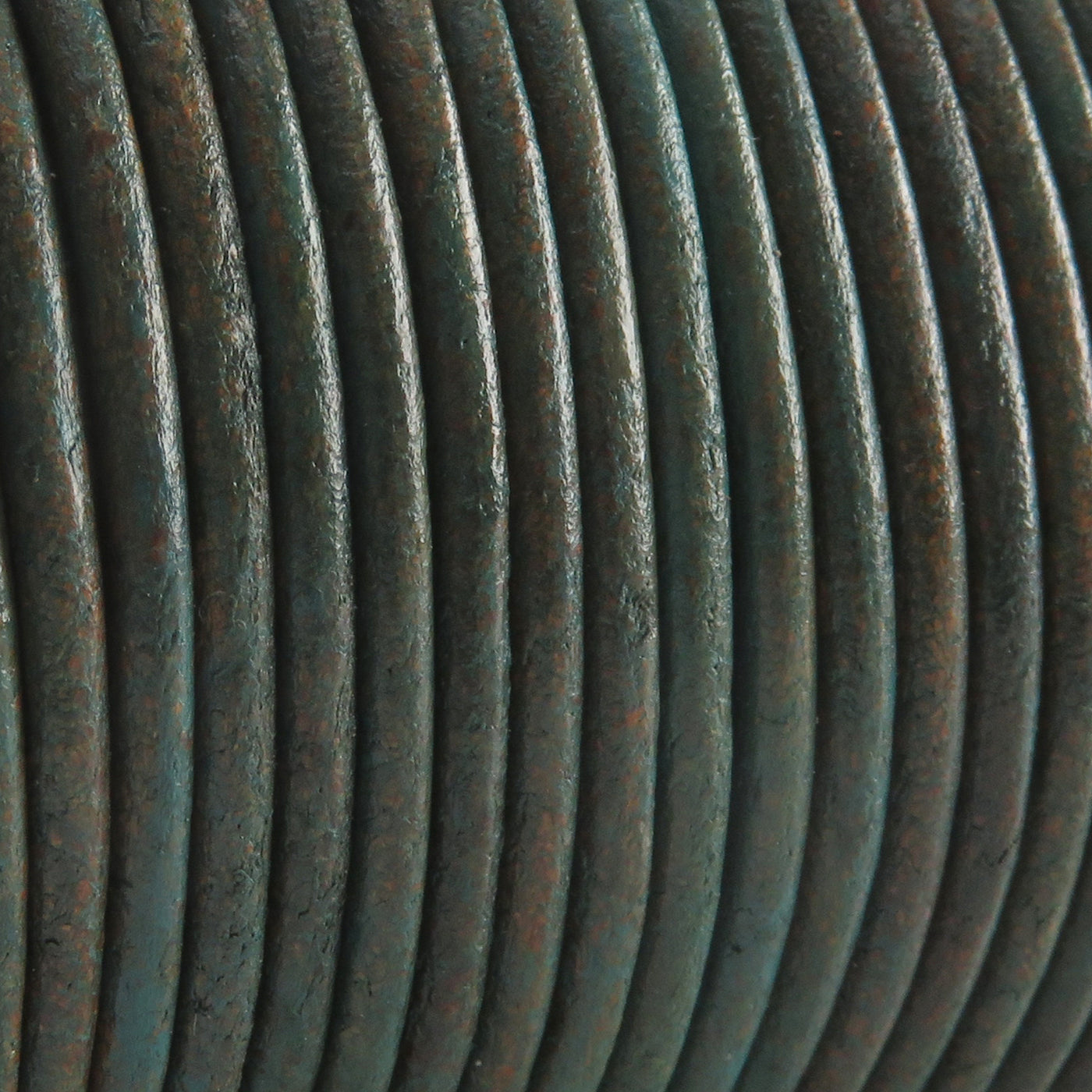 esnado Lederschnur Rund 2 mm - Bicolor Türkis/Türkis. Länge: 25 m auf Rolle