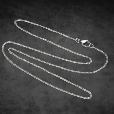 Panzerkette, 3x2 mm, 50 cm, Edelstahl, mit Karabinerverschluss