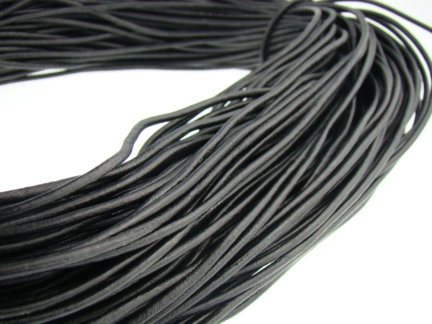 esnado Lederschnur 3 mm Schwarz - echtes Leder