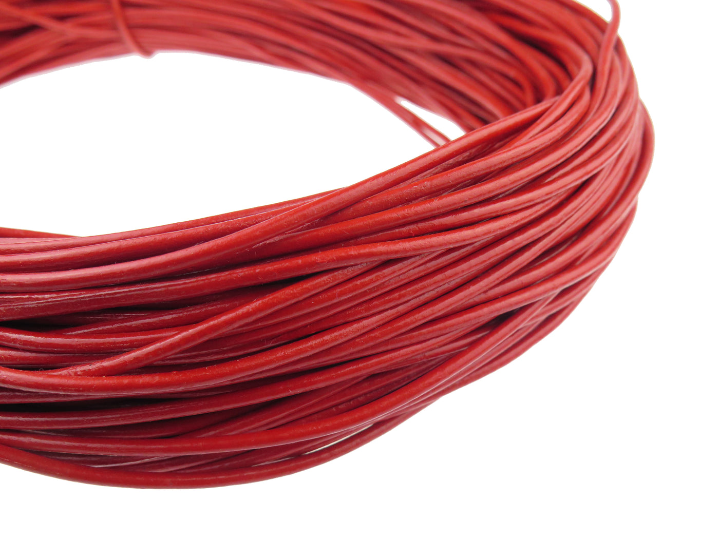 esnado Lederschnur 3 mm Rot - echtes Leder