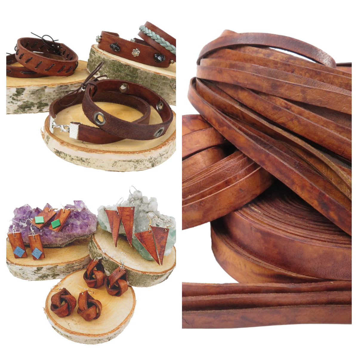 esnado Lederriemen, 20 mm x 2,5 mm - Antik Braun