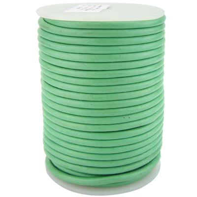 esnado Lederschnur Rund 4 mm - Mintgrün - echtes Leder