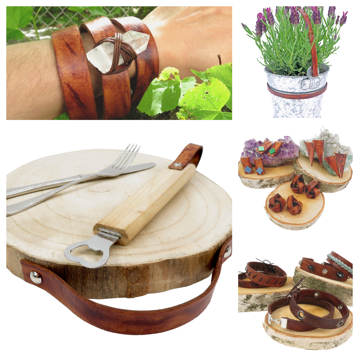 esnado Lederriemen, 20 mm x 2,5 mm - Antik Braun