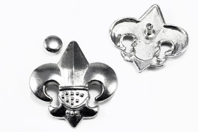 Ziernieten Nieten mit Kappe Eule Stierkopf Lilie Herz Kreuz Totenkopf, B60