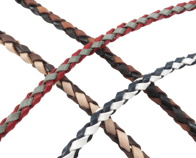 esnado Lederband flach - Breite 5 mm - Grau