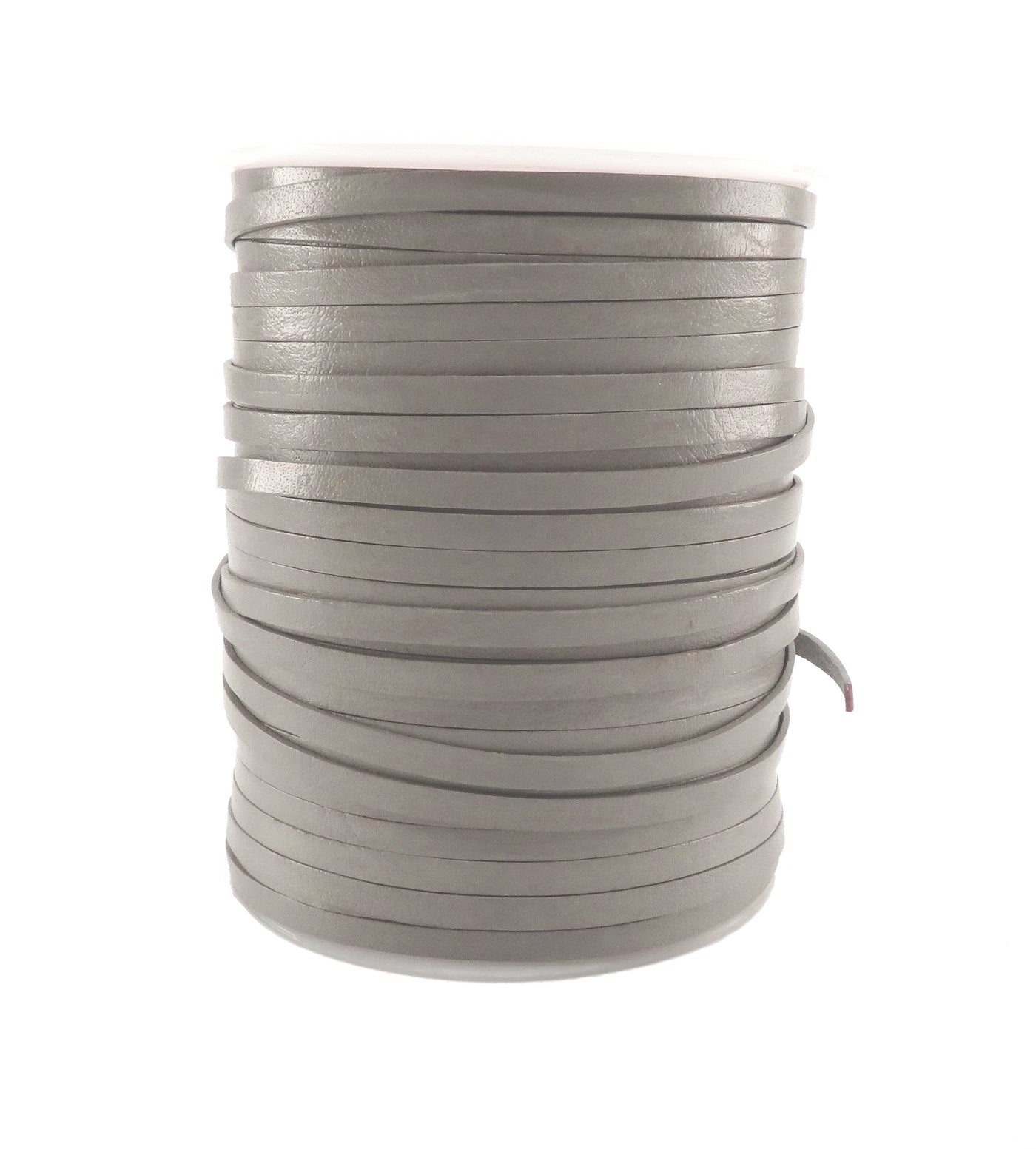 esnado Lederband flach - Breite 5 mm - Grau