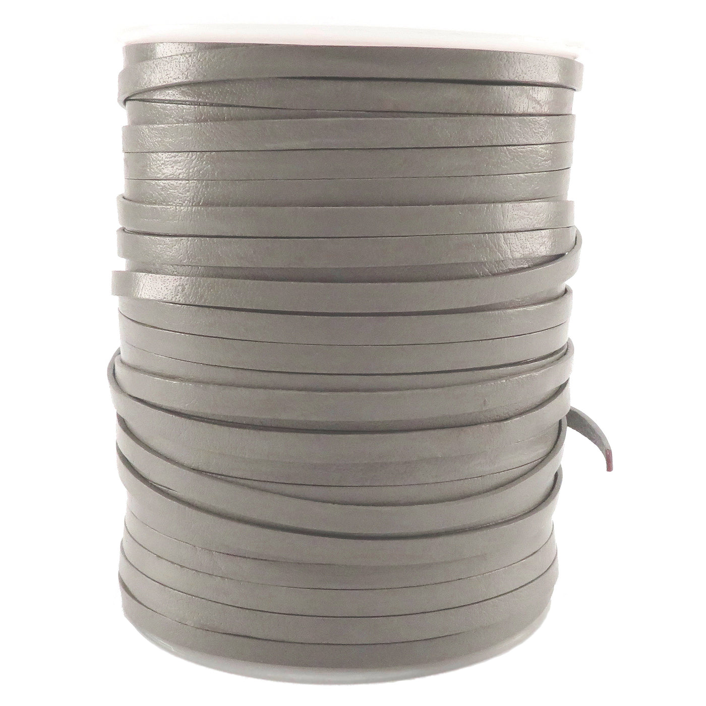 esnado Lederband flach - Breite 5 mm - Grau