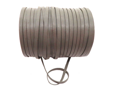 esnado Lederband flach - Breite 5 mm - Grau