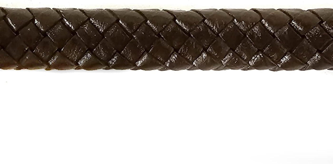 esnado Lederband geflochten oval - 12 x 6 mm