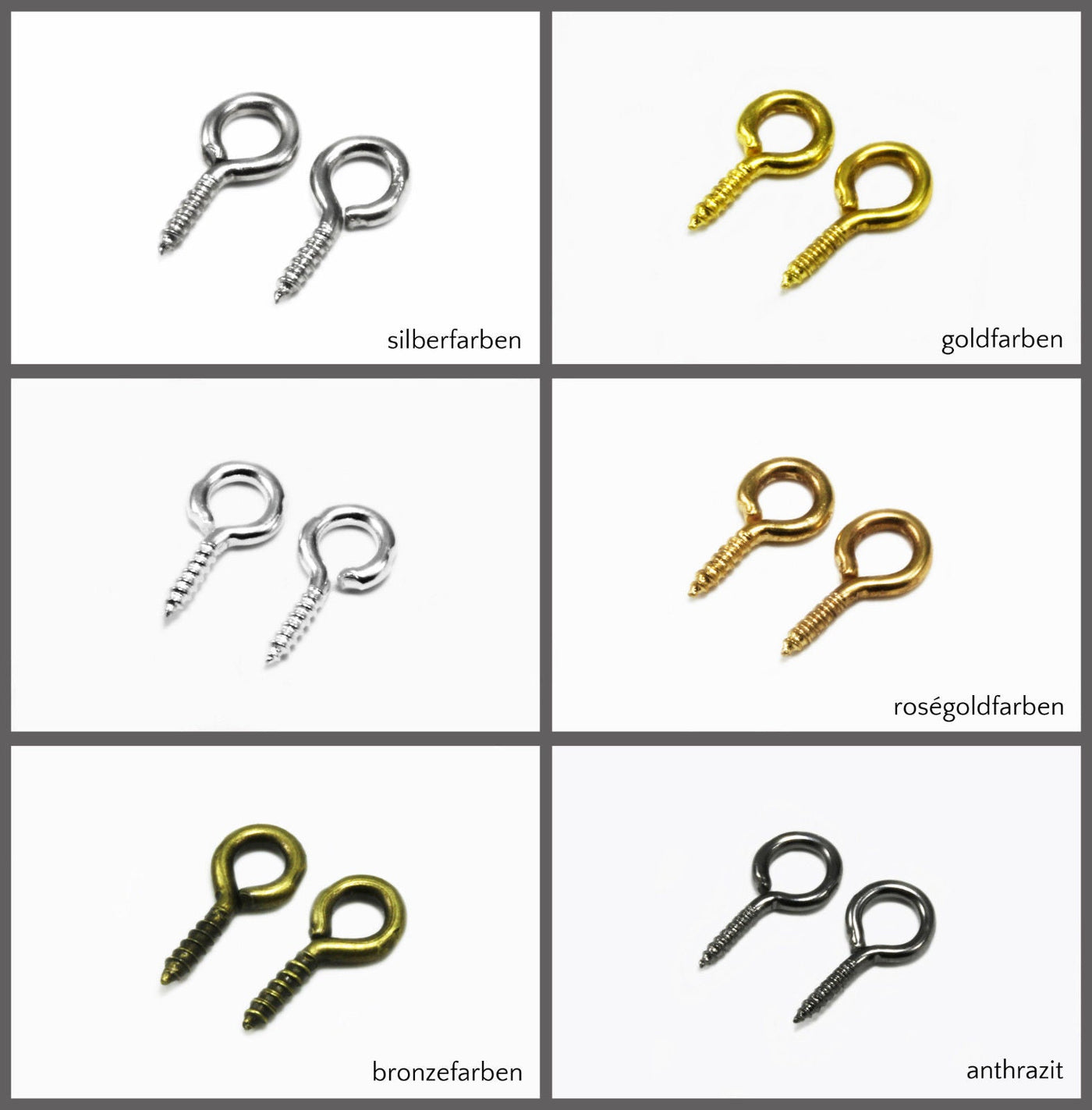 Schraubösen, 4 x 9 mm, mit Gewinde