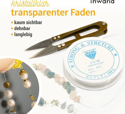 Gummifaden elastisch, 0,4/0,5/0,6/0,7/0,8 mm, transparent
