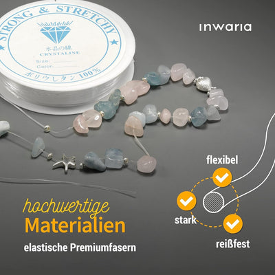 Gummifaden elastisch, 0,4/0,5/0,6/0,7/0,8 mm, transparent
