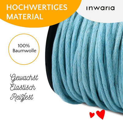 Baumwollkordel gewachst, Ø 1 mm, 5 Meter
