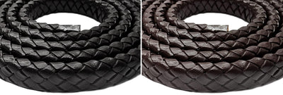 esnado Lederband geflochten oval - 12 x 6 mm