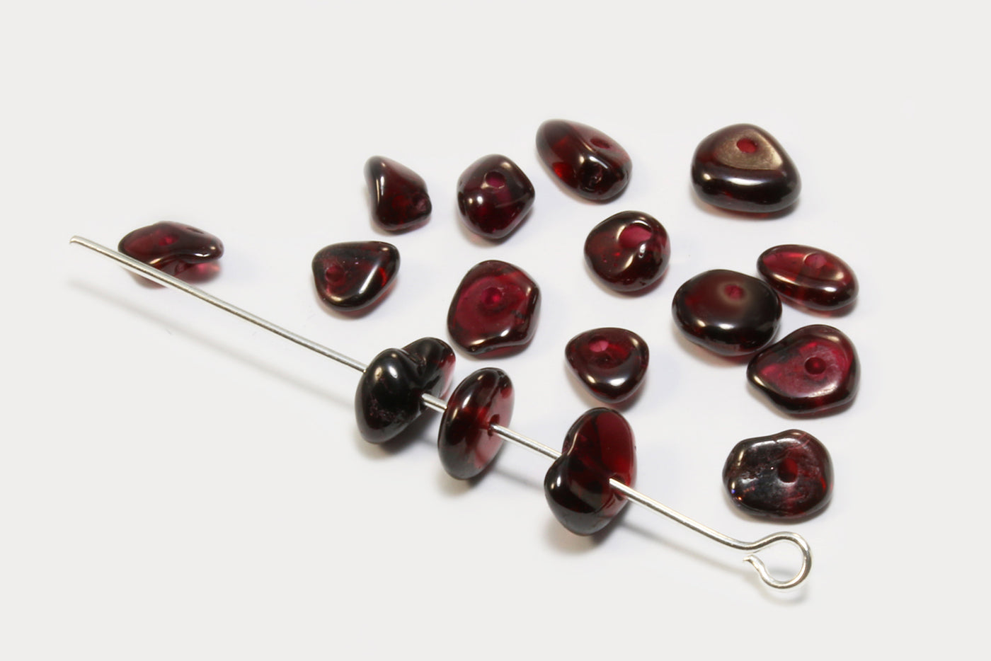 Edelstein Perlen, Granat, 5-8 mm, 50 Stück