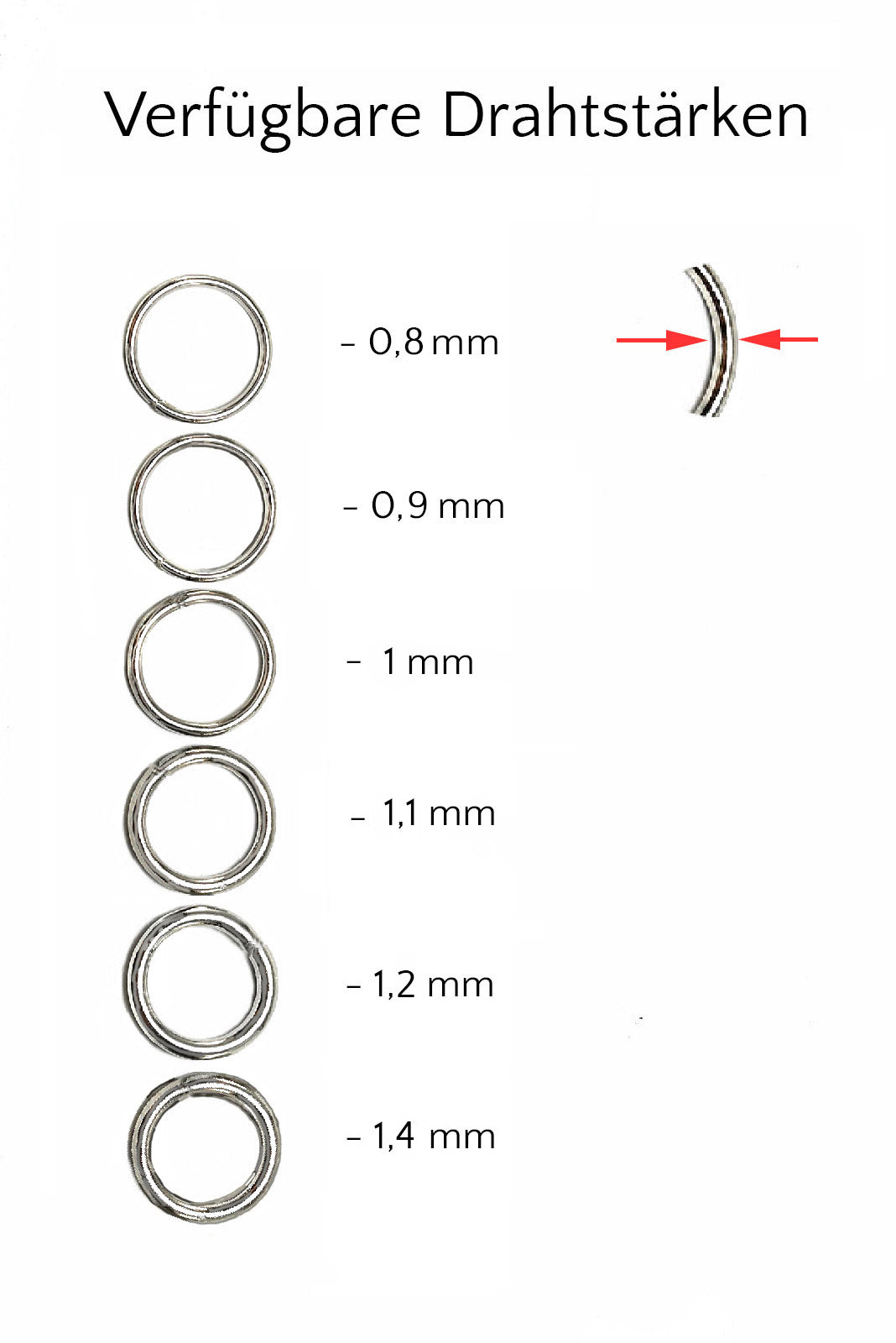 Binderinge aus 925 Silber, Ø 6 mm, geschlossen