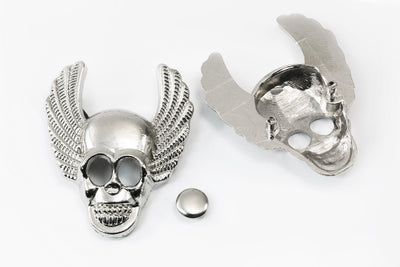 Ziernieten Nieten mit Kappe Eule Stierkopf Lilie Herz Kreuz Totenkopf, B60