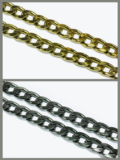 Panzerkette, 11 x 16 mm, 1 m, Aluminium, Meterware