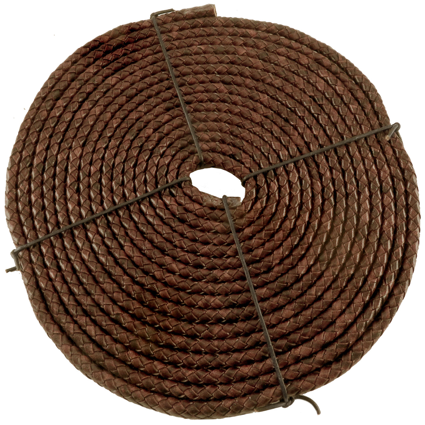 esnado Oval geflochtene Lederschnur Antik Hellbraun – 10 mm x 6 mm