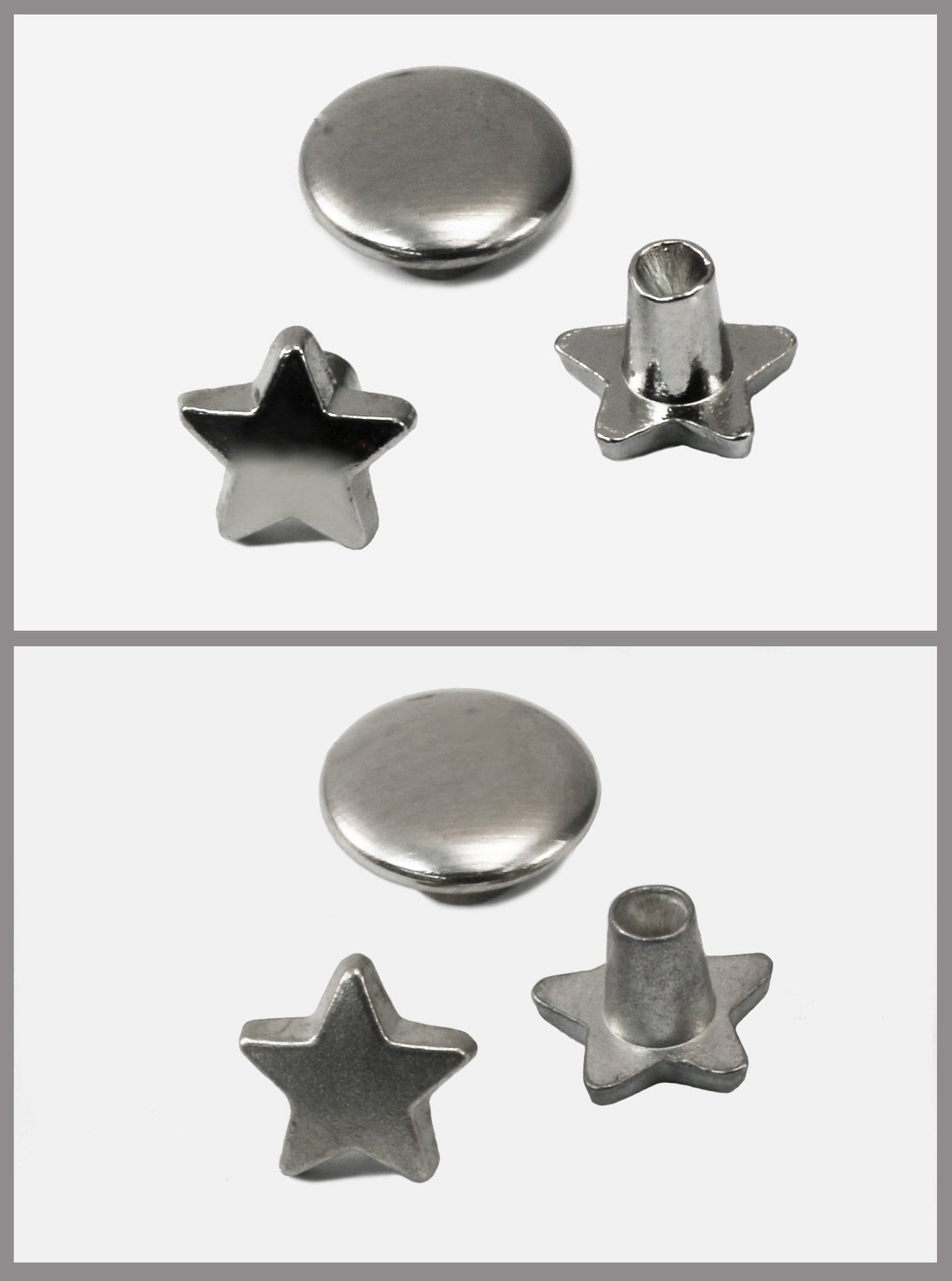 Zierniete Stern, mini, 6 mm