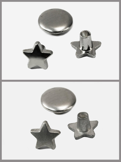Zierniete Stern, mini, 6 mm