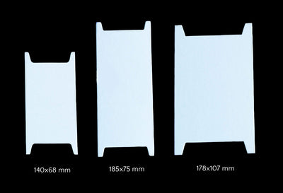 Wickelkarten aus Pappe, 140 x 68 mm, stabil