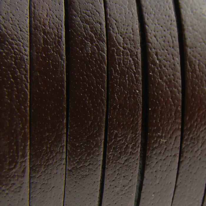 esnado Lederband flach - Breite 5 mm - Braun