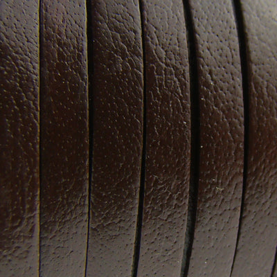esnado Lederband flach - Breite 5 mm - Braun