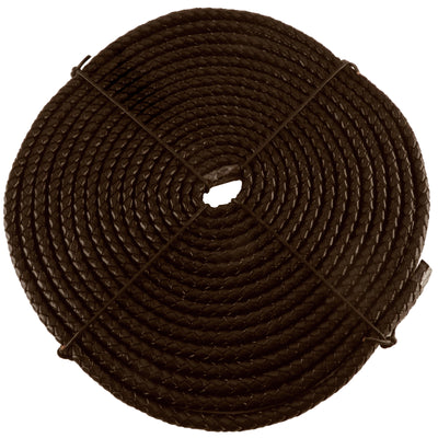 esnado Oval geflochtene Lederschnur Braun – 10 mm x 6 mm