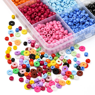 InwariaDIY Heishi & Seed Beads Set – 3.600-tlg. Perlen-Bastelset