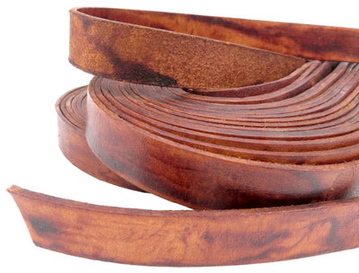 esnado Lederriemen, 20 mm x 2,5 mm - Antik Braun